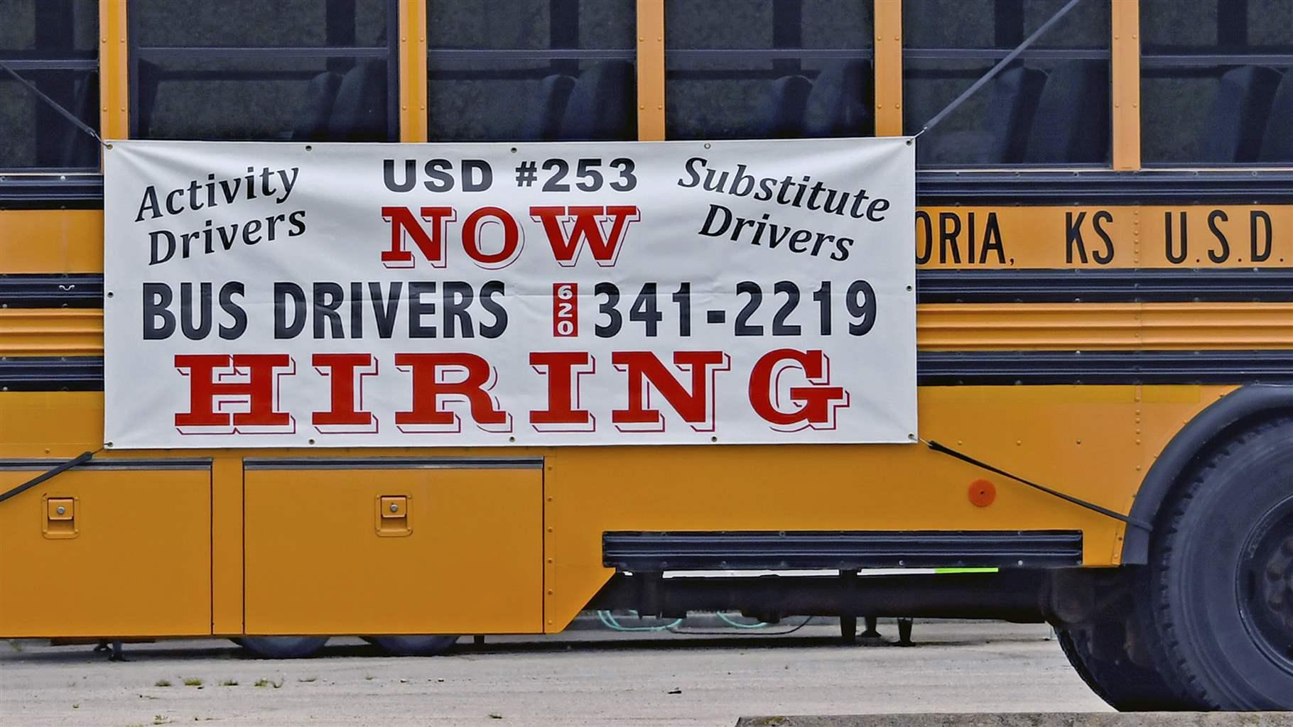 bus hiring sign