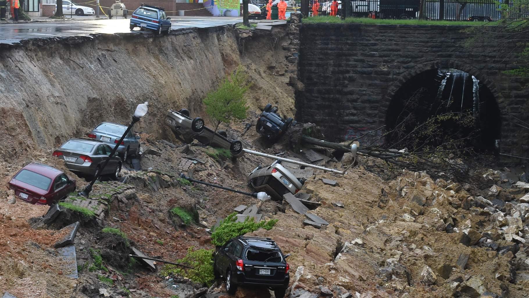 Road collapse