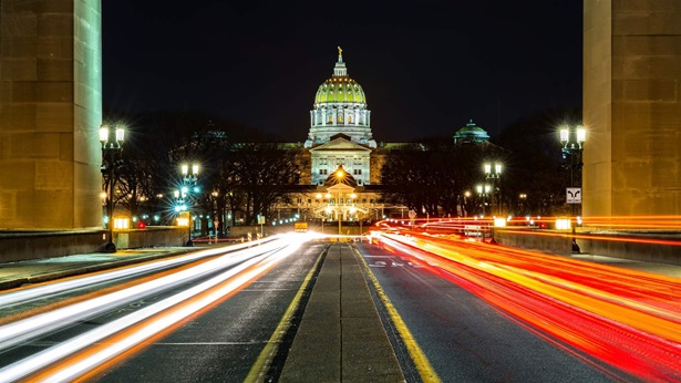 Pennsylvania State Capitol, the seat of government for the U.S. state of Pennsylvania, located in Harrisburg