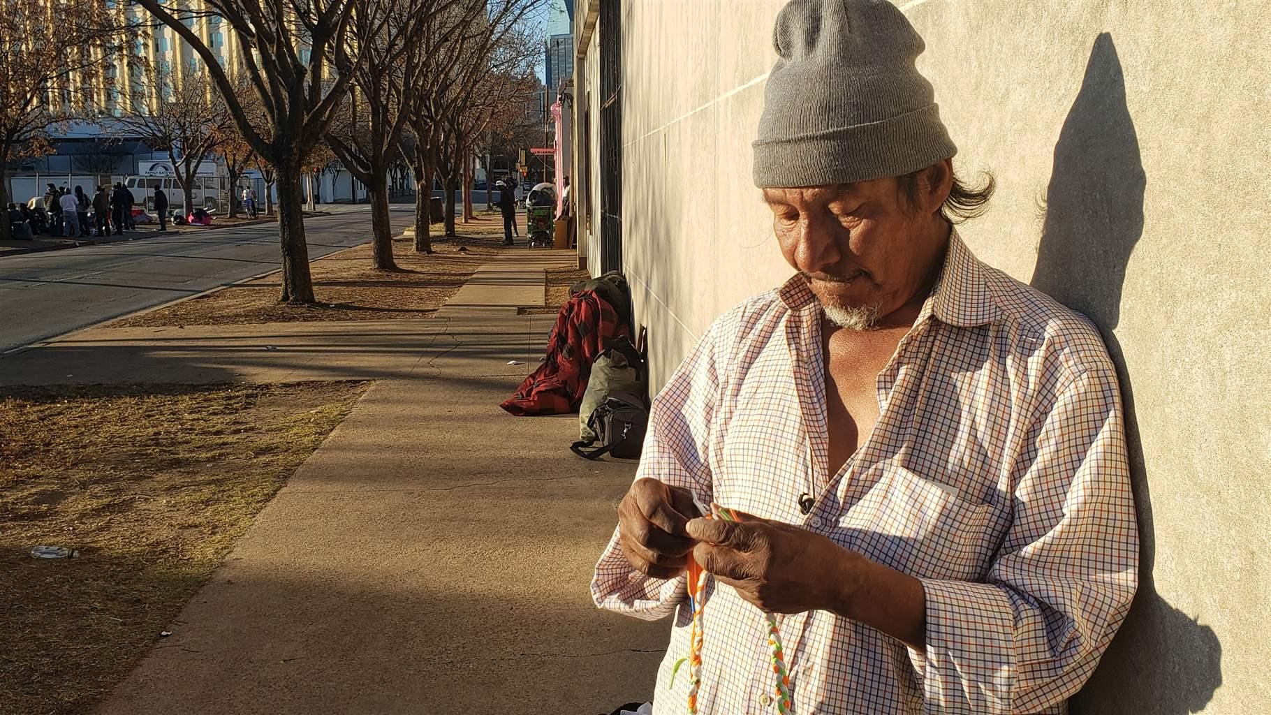 Joel Martinez Gregorio, 60, lost his home after contracting COVID-19 and being hospitalized for three weeks. He’s been living on the street since September. 