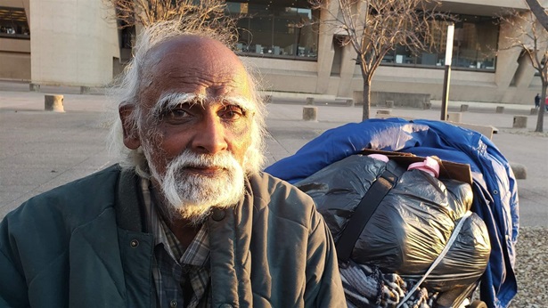 Raharish Velu, 70, has lived on the streets of Dallas for more than 20 years