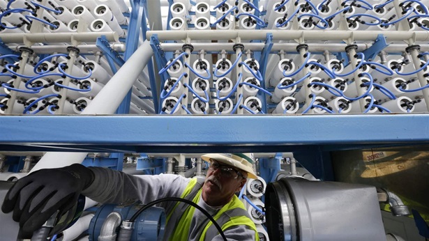 Desalination plant worker