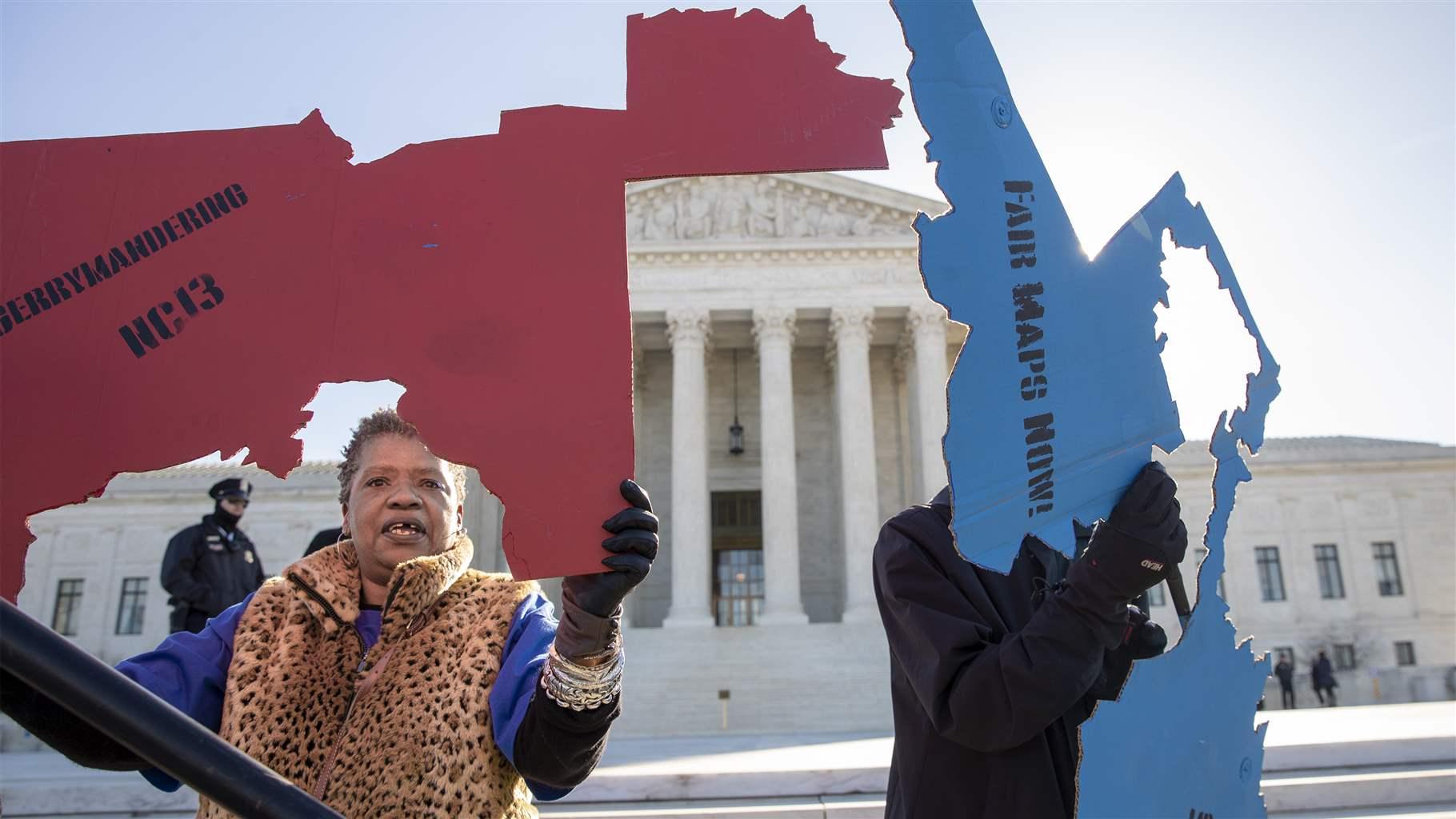 Anti-gerrymandering protestors Anti-gerrymandering protestors