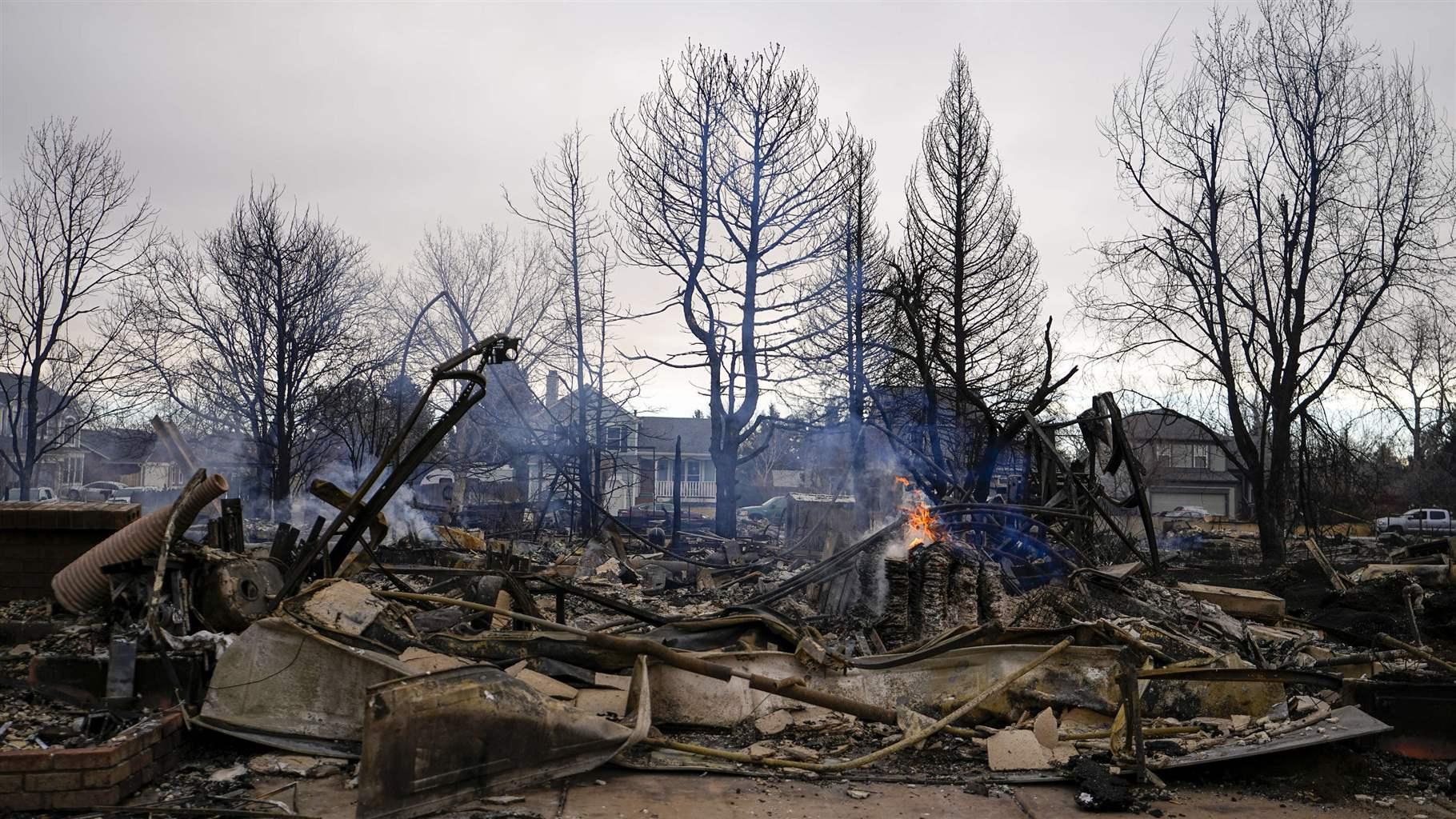 House fire debris House fire debris