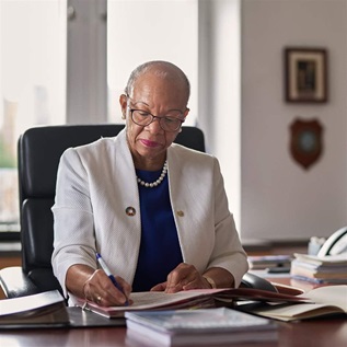 Dr. Cleopatra Doumbia-Henry has been president of the World Maritime University since 2015 and has worked to promote strong engagement and interest in the maritime sector among women.