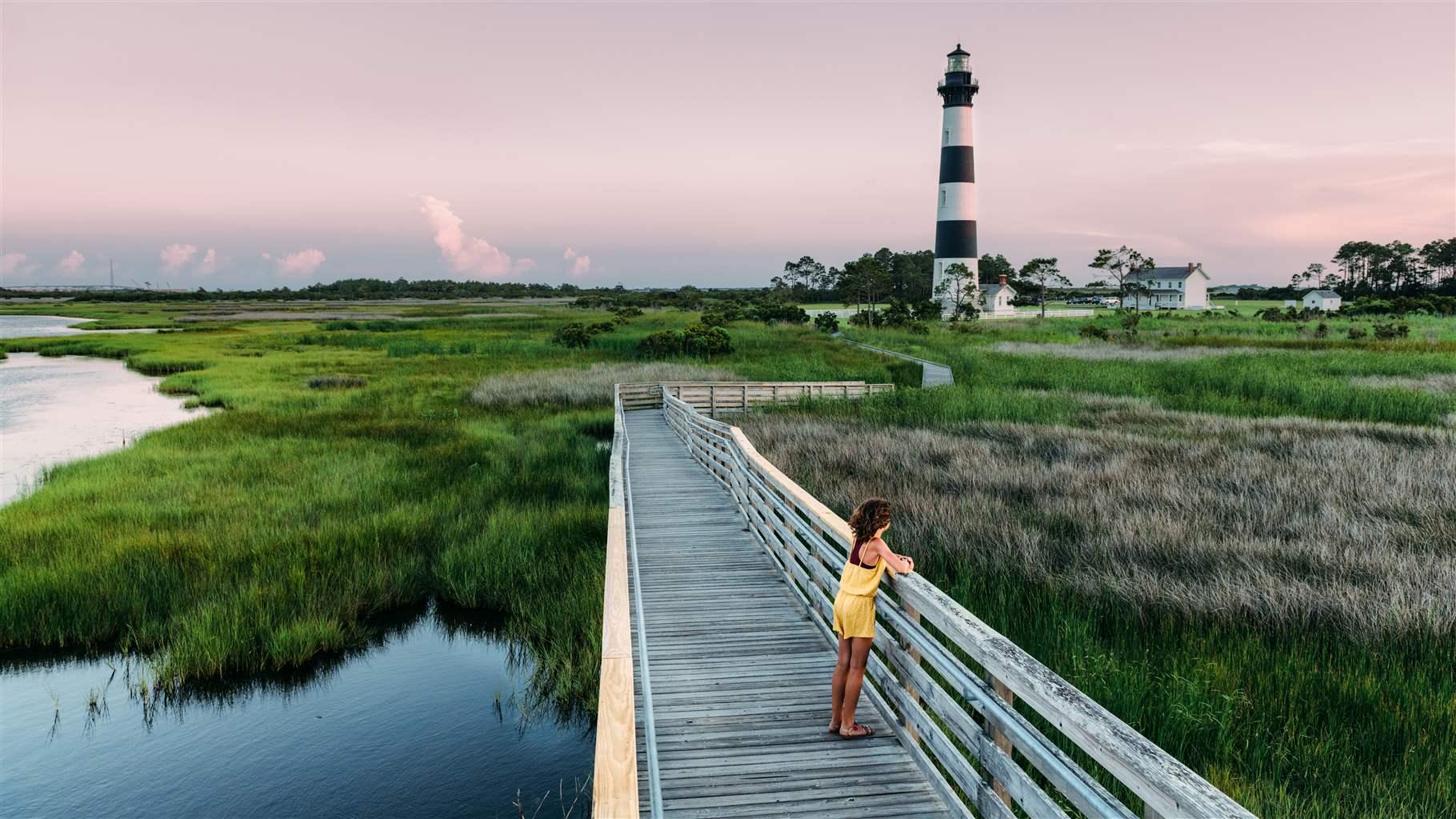 Girl Exploring the Outer Banks
