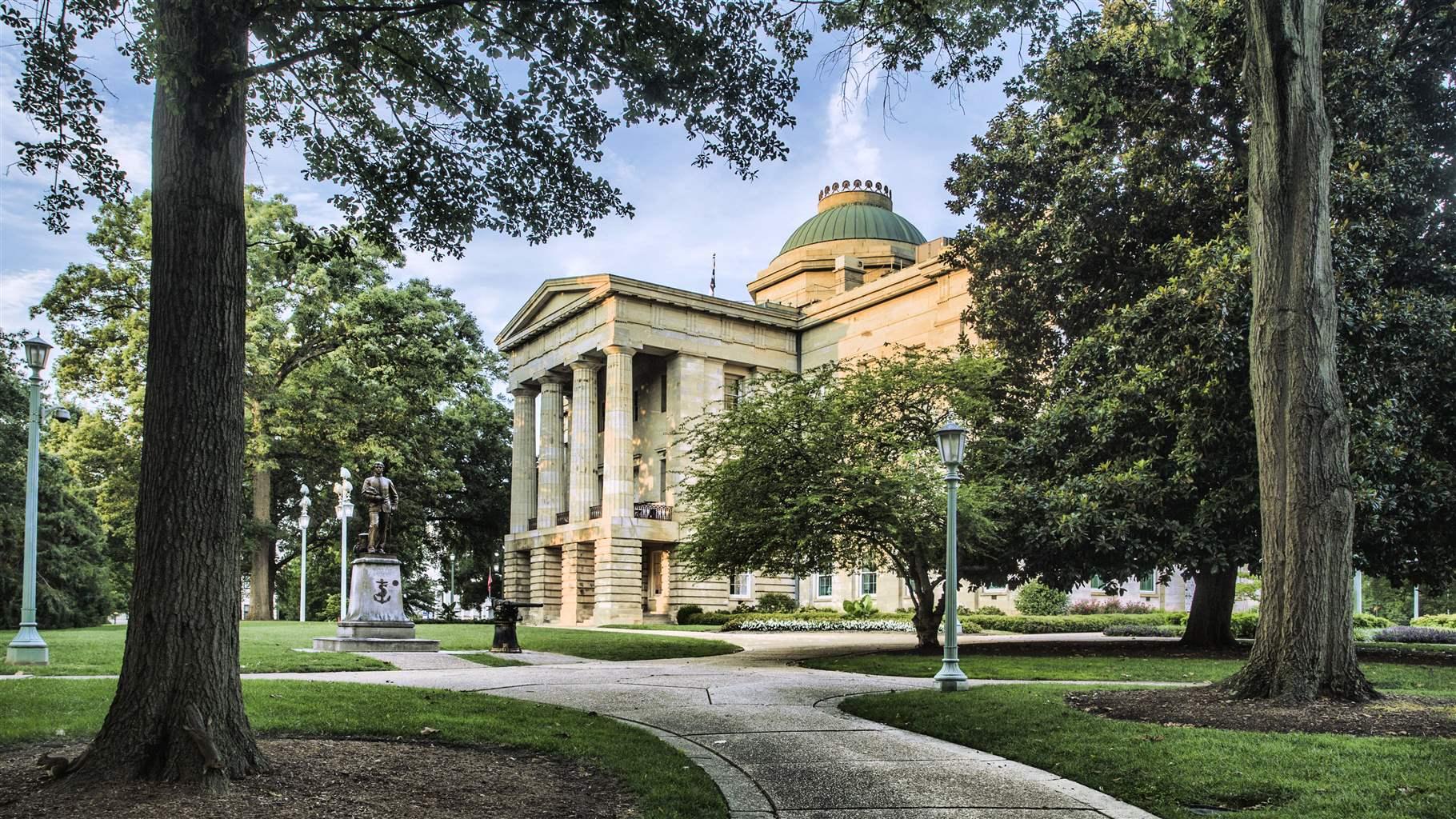 North Carolina state capitol building located in Raleigh.