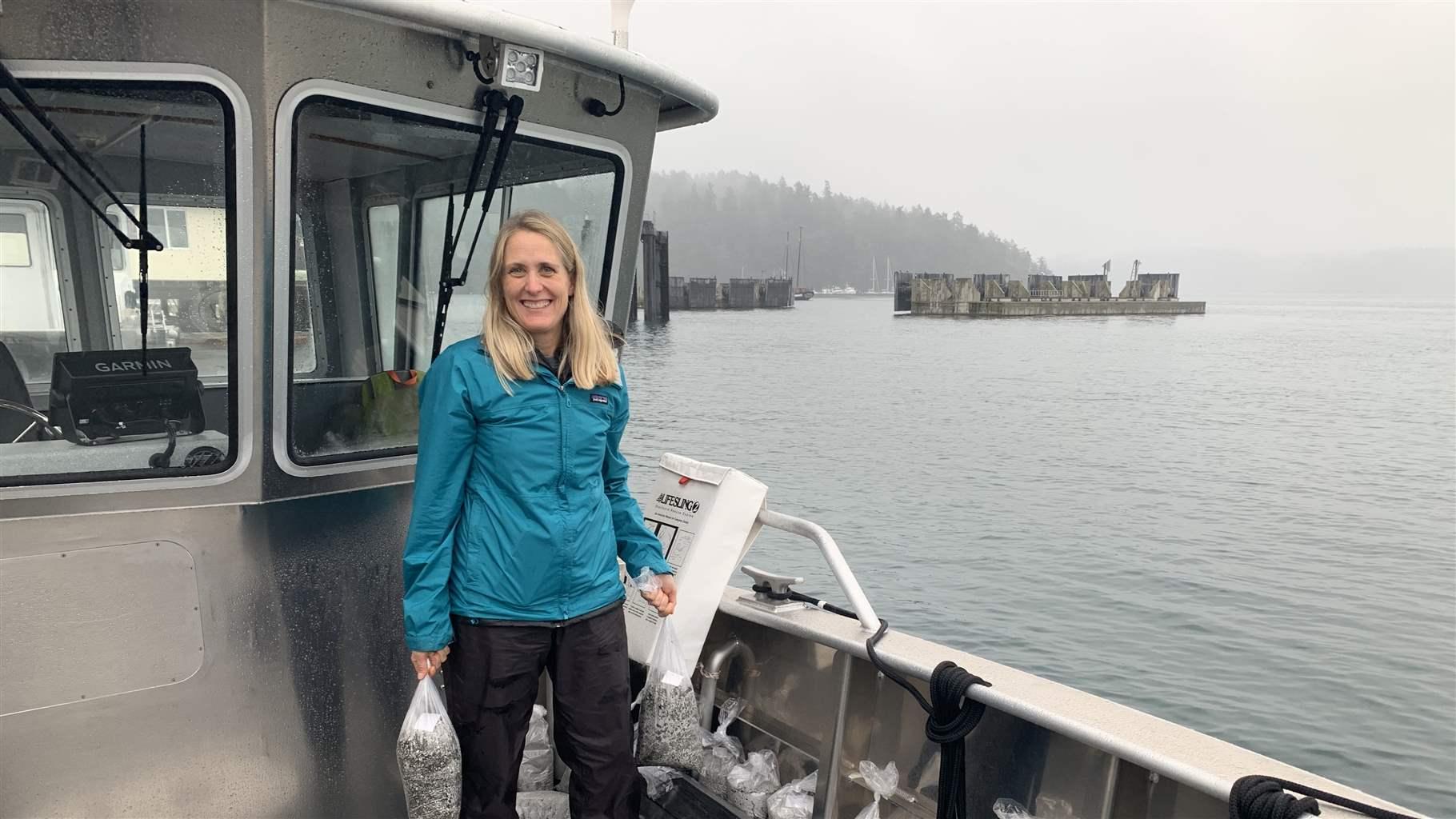 Tina Whitman, science director at Friends of the San Juans, works to protect nearshore marine habitats—including eelgrass meadows—that are important to marine wildlife and coastal communities.  