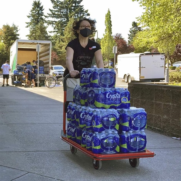 Moving water bottles during heatwave