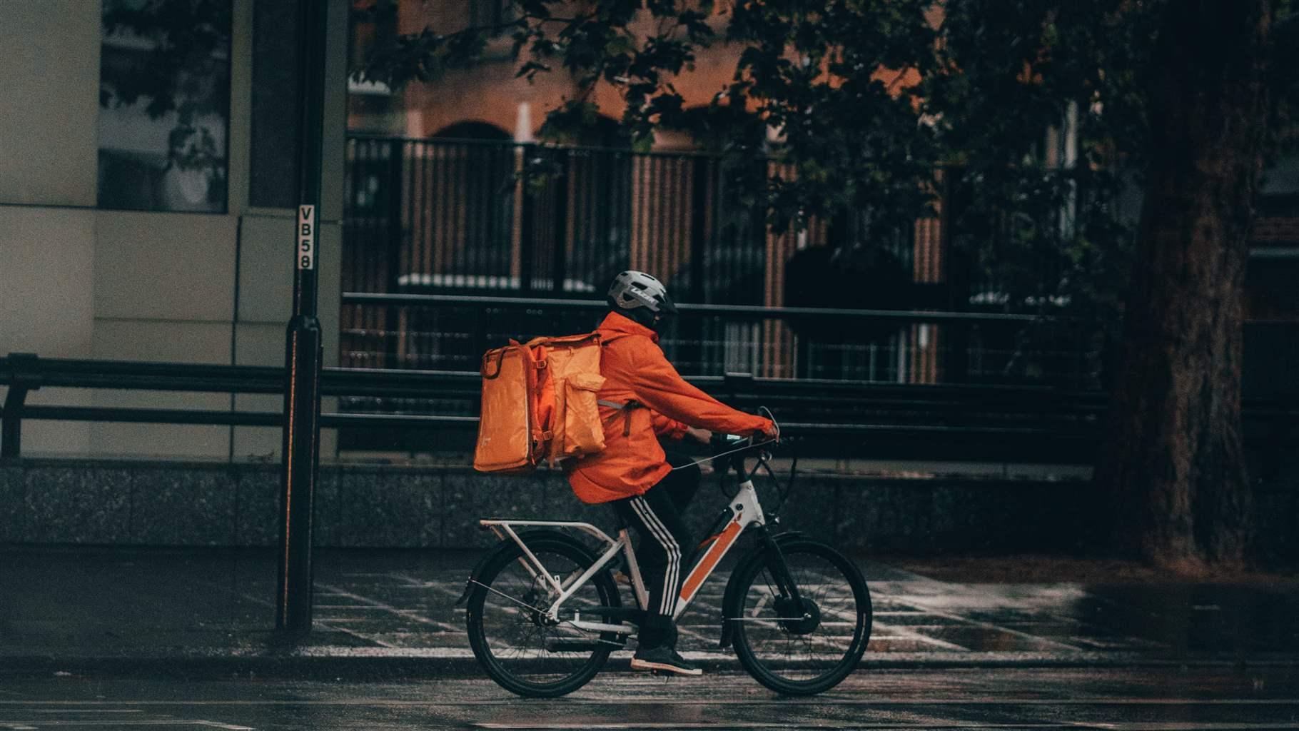 Bike delivery rider