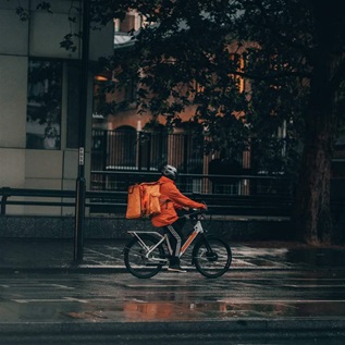 Bike delivery rider