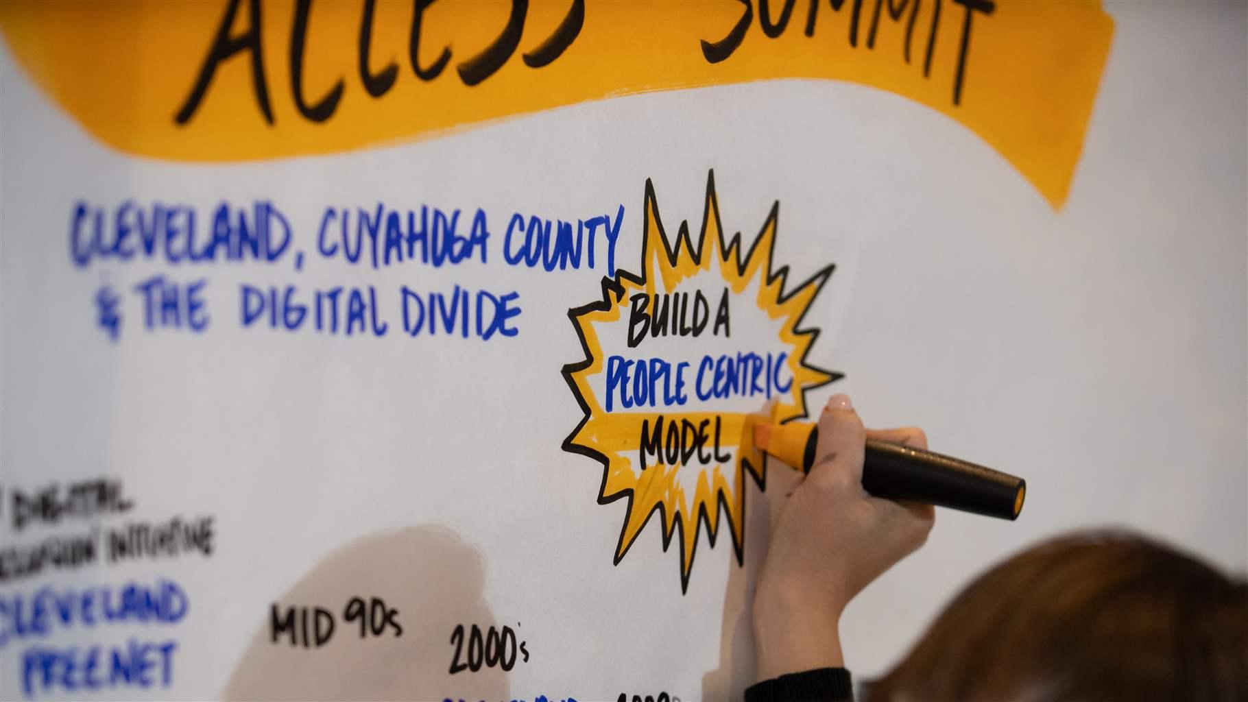 Visual note taker at Pew's Broadband Access Summit in Cleveland, Ohio.