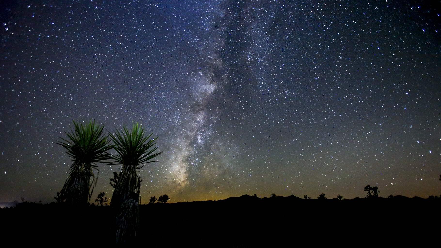 The Milky Way is clearly visible above Walking Box Ranch, which is within the boundaries of the proposed Avi Kwa Ame National Monument in southern Nevada.