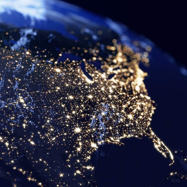 United States of America Night Lights View From Space