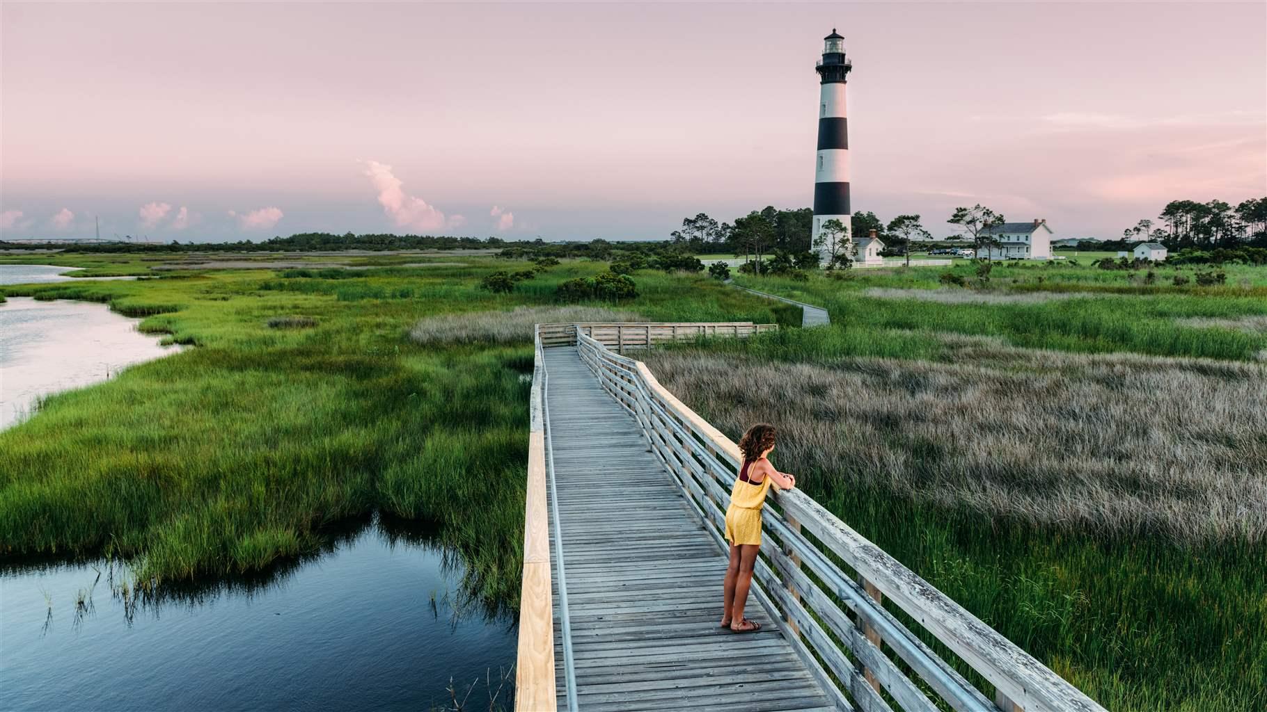 Girl Exploring the Outer Banks