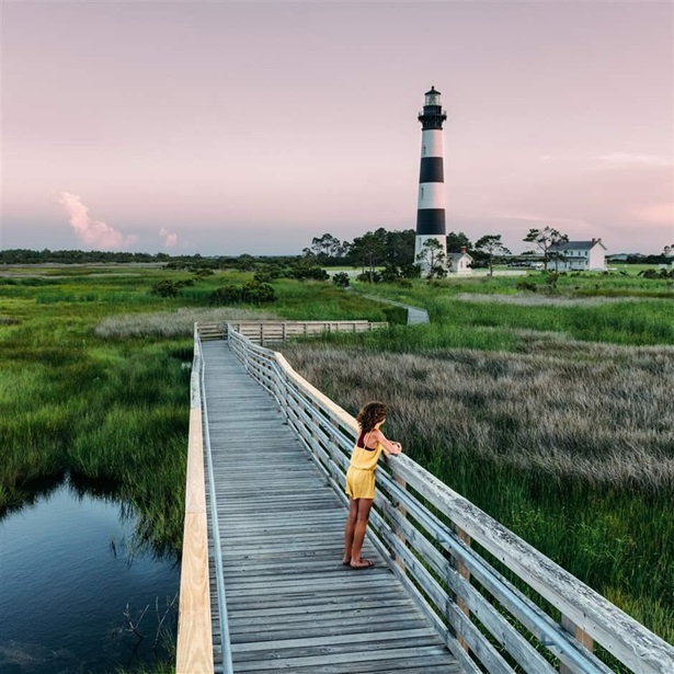 Girl Exploring the Outer Banks