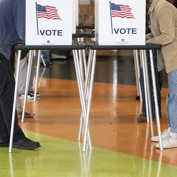 Voters cast their ballots at a polling station in Detroit during last year’s midterms. Michigan is one of several states where Democrats will try to enact new protections for election workers.