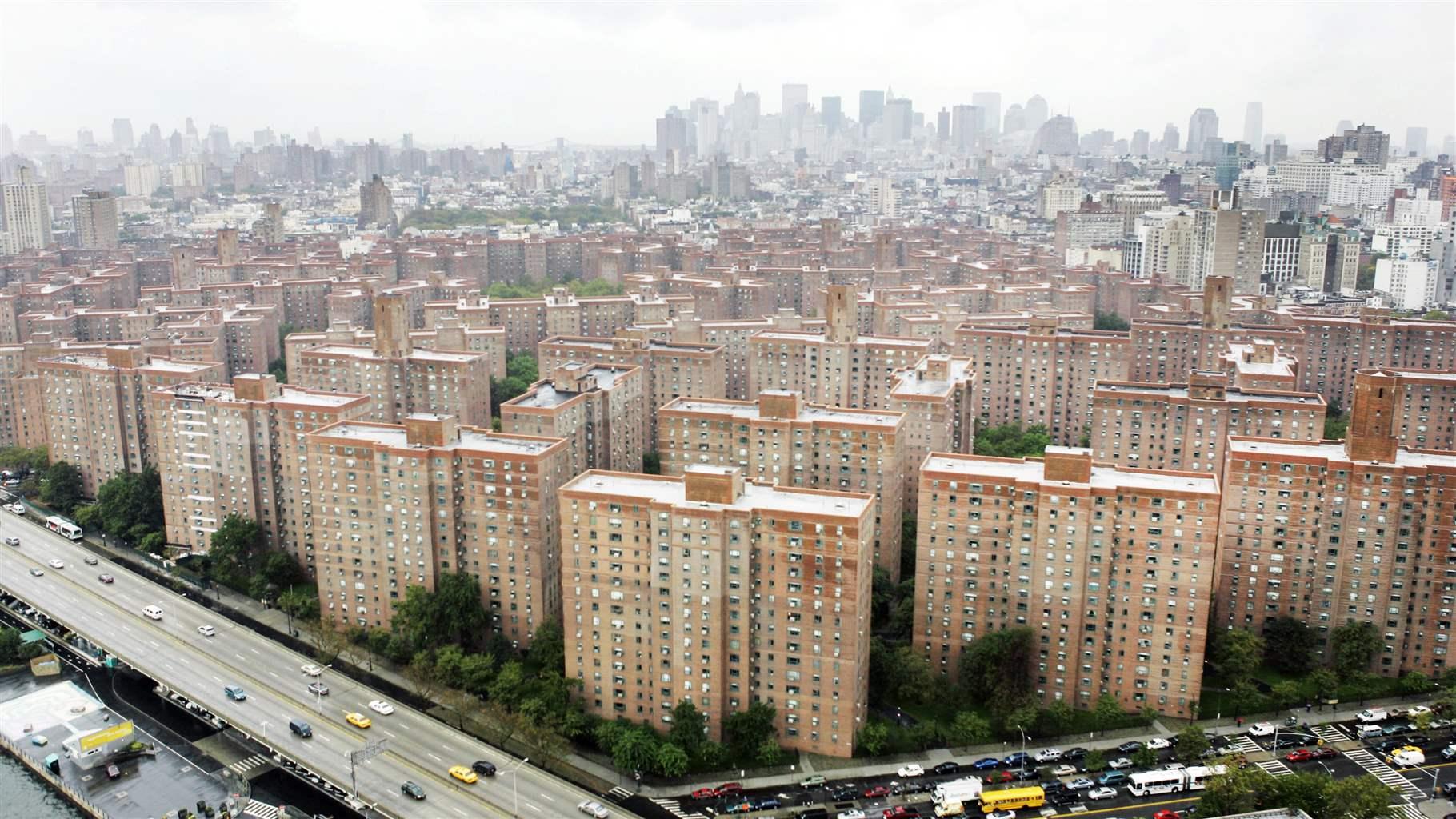 In this Oct. 17, 2006 file photo, the Peter Cooper Village and Stuyvesant Town apartment complex, an enclave of 110 buildings on Manhattan's East Side, is seen in New York.