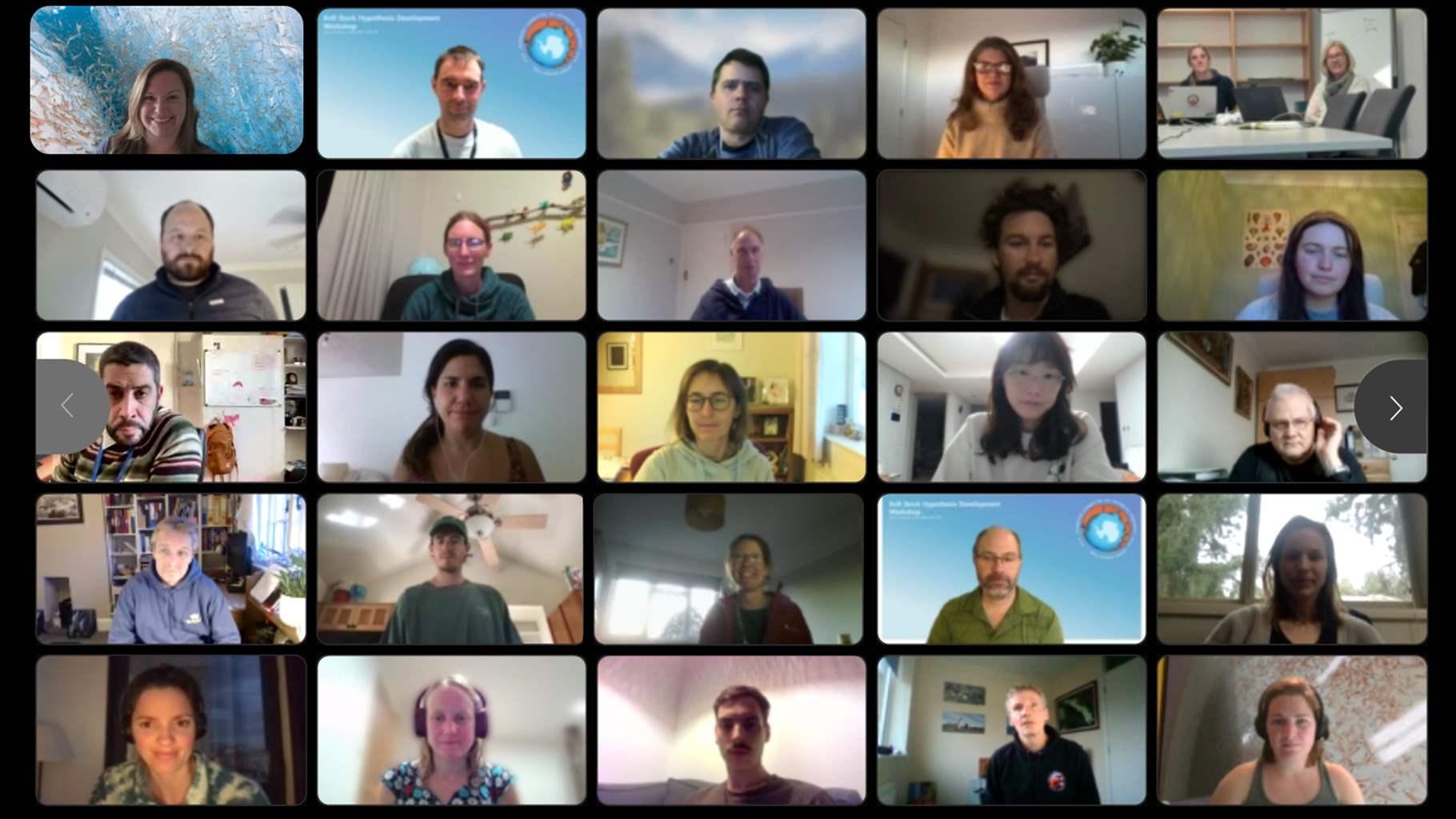  A screenshot of an online meeting shows 25 people.