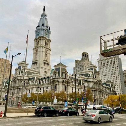 A photograph of City Hall in Philadelphia, Pennsylvania
