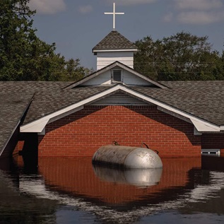 Flooded church